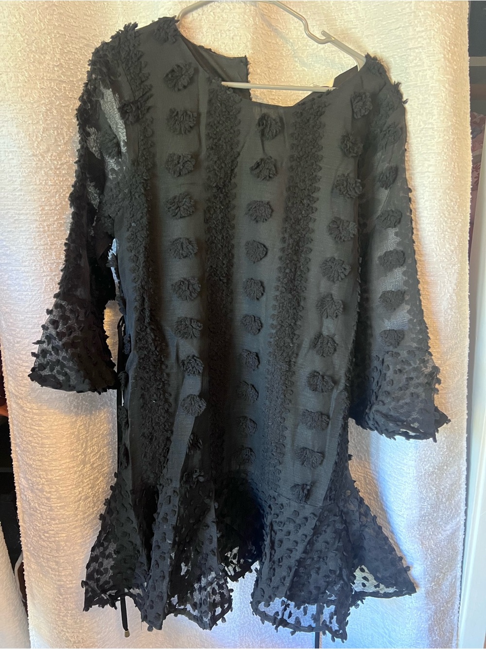 Entro Black Pom-Pom Detail Tunic NWT